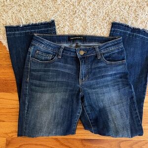Prosperity Gigo release hem crop flare jeans sz 27